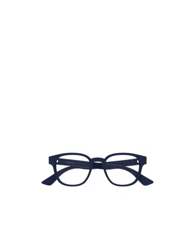 Gucci Eyewear Square Frame Glasses In Blue