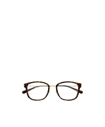 Gucci Eyewear Square Frame Glasses In Brown