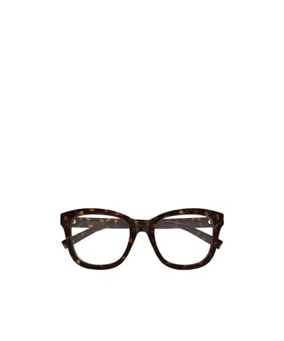 Gucci Eyewear Square Frame Glasses In Brown