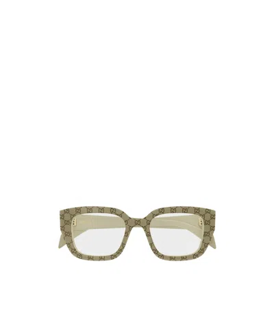 Gucci Eyewear Square Frame Glasses In Gray