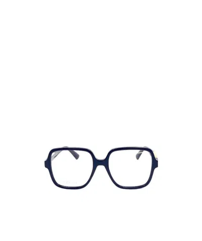 Gucci Eyewear Square Frame Glasses In Gray