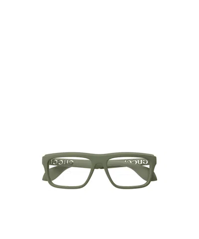 Gucci Eyewear Square Frame Glasses In Green