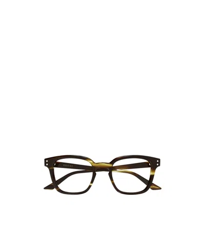 Gucci Eyewear Square Frame Glasses In Brown