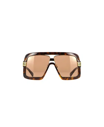 Gucci Eyewear Square Frame Glasses In Nude | ModeSens