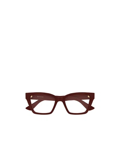 Gucci Eyewear Square Frame Glasses In Pink