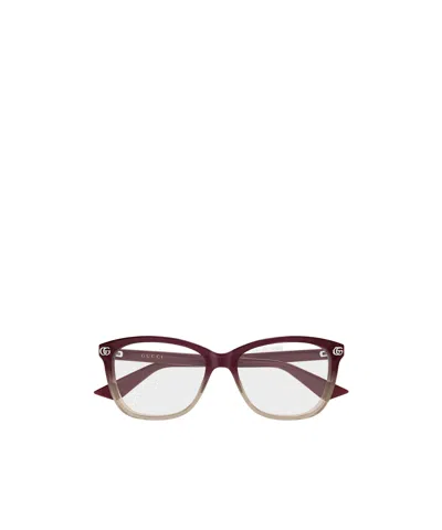 Gucci Eyewear Square Frame Glasses In Brown