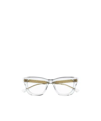 Gucci Eyewear Square Frame Glasses In Gray