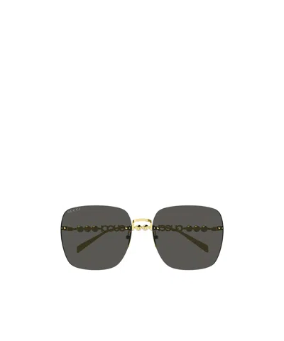 Gucci Square-frame Sunglasses In Gold