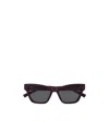 Gucci Eyewear Square Frame Sunglasses In Burgundy