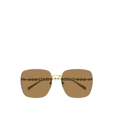 Gucci Eyewear Square Frame Sunglasses In Brown