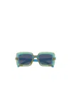 Gucci Oversized Rectangle Plastic Sunglasses In Gray