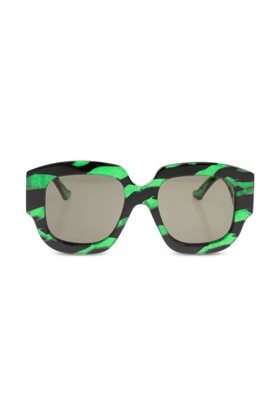 Gucci Eyewear Square Frame Sunglasses In Green