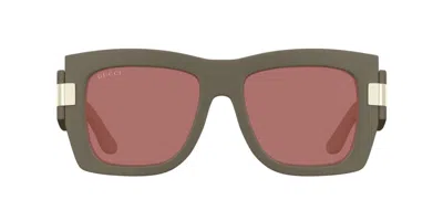 Gucci Eyewear Square Frame Sunglasses In Grey