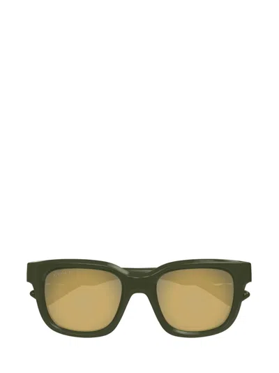 Gucci Geometric Frame Sunglasses In Green