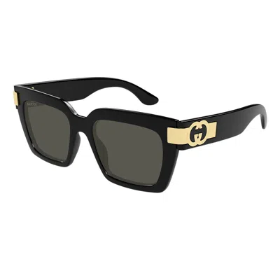 Gucci Sunglasses Square Gg1689s Dark Lenses In Black