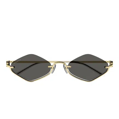 Gucci Eyewear Sunglasses In Gold
