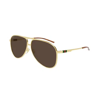 Gucci Eyewear Sunglasses In Gold