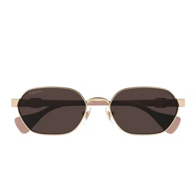Gucci Eyewear Sunglasses In Gold