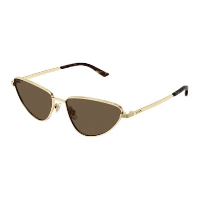Gucci Eyewear Sunglasses In Gold
