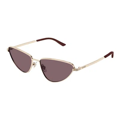 Gucci Eyewear Sunglasses In Gold