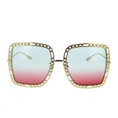 Gucci Eyewear Sunglasses In Gold