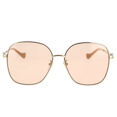 Gucci Eyewear Sunglasses In Gold