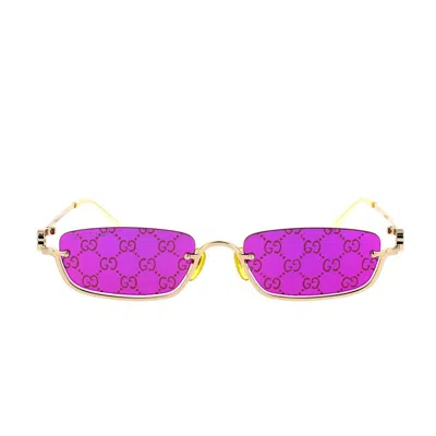 Gucci Eyewear Sunglasses In Gold