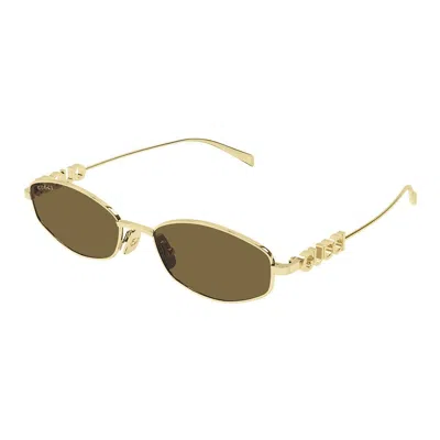 Gucci Eyewear Sunglasses In Gold