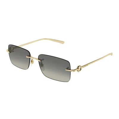Gucci Eyewear Sunglasses In Gold