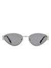 Gucci Gg1853s Linea Sign Gg1853s 002 Silver Smoke Sunglasses In Metallic