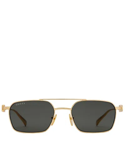 Gucci Eyewear Sunglasses Accessories In Gold-gold-grey