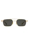 Gucci Gg1804s Linea Name Of Brand 001 Gold Grey Sunglasses In Gray