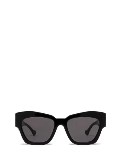 Gucci Womens Gc002123 Gg1422s Cat-eye Frame Acetate Sunglasses Black