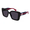 Gucci Dark Violet Butterfly Ladies Sunglasses Gg1861s 004 53 In Black