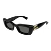 Gucci Grey Cat Eye Ladies Sunglasses Gg1827s 001 49 In Black