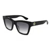 Gucci Gg1714s-001 Black-black-grey In Black