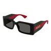 Gucci Grey Rectangular Ladies Sunglasses Gg1860s 003 52 In Black
