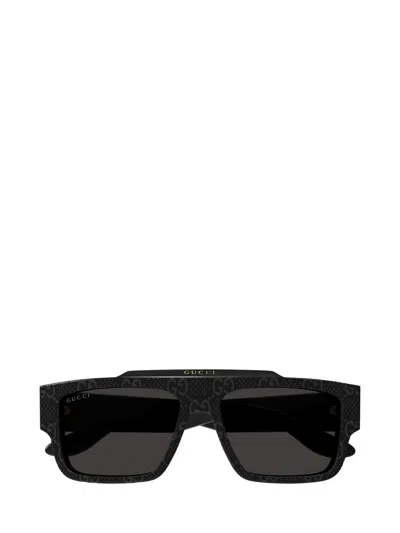 Gucci Eyewear Rectangular Frame Sunglasses In Black