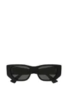 Gucci Subtle Web 53mm Geometric Acetate Sunglasses In Black