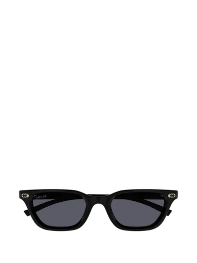 Gucci Gg1944s Linea Institutional Logo 001 Black Grey Sunglasses