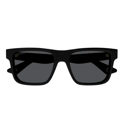 Gucci Eyewear Rectangle Frame Sunglasses In Brown