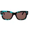Gucci Womens Blue Gg1626s Square-frame Tortoiseshell Acetate Sunglasses In Black