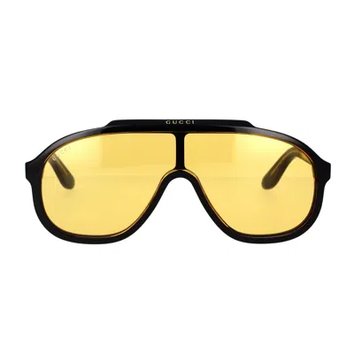 Gucci 99mm Shield Sunglasses In Yellow