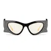 Gucci Eyewear Geometric Frame Sunglasses In Black