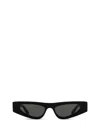 Gucci Acetate Sunglasses With Engraved Logo On The Side In Black