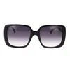 Gucci Interlocking G Oversized Square-frame Sunglasses In Black