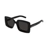 Gucci Oversized Rectangle Plastic Sunglasses In Black