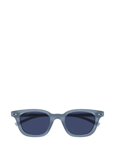 Gucci Eyewear Oval Frame Sunglasses In Blue