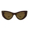 Gucci Tortoiseshell-effect Cat-eye Sunglasses In Brown