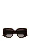 Gucci Gg Bag 50mm Acetate Butterfly Sunglasses In Black
